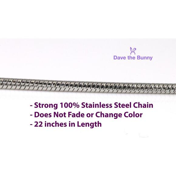 I Choose Strength Charm Snake Chain Necklace - Picture 3 of 4